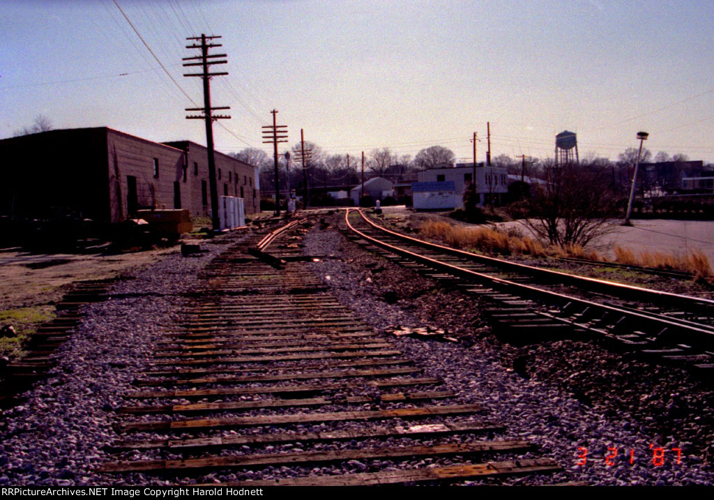 View looking south towards Southern Junction